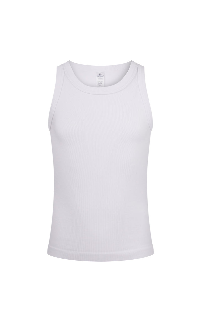 Classic White Ribbed Tank – Girls - Anderson Ave boutique