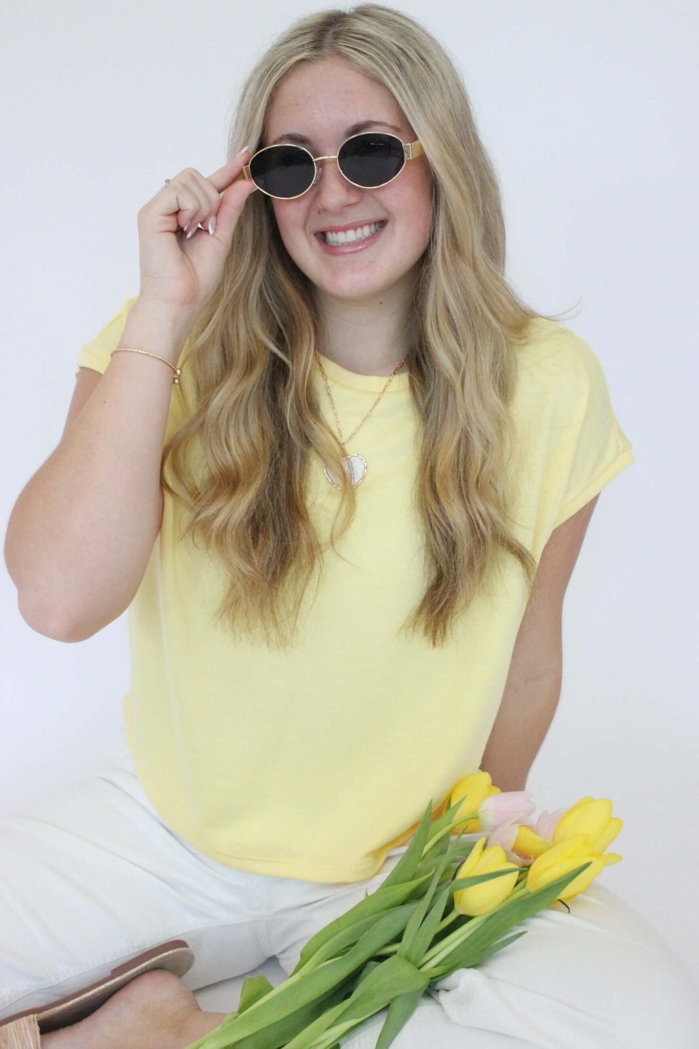 Clauda Retro Oval Sunglasses - Anderson Ave boutique