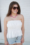 Coastal Breeze Strapless Top - Anderson Ave boutique