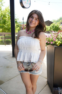 Coastal Breeze Strapless Top - Anderson Ave boutique