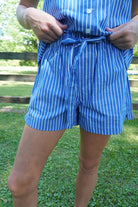 Coastal Stripe Set - Cobalt Blue / White - Anderson Ave boutique