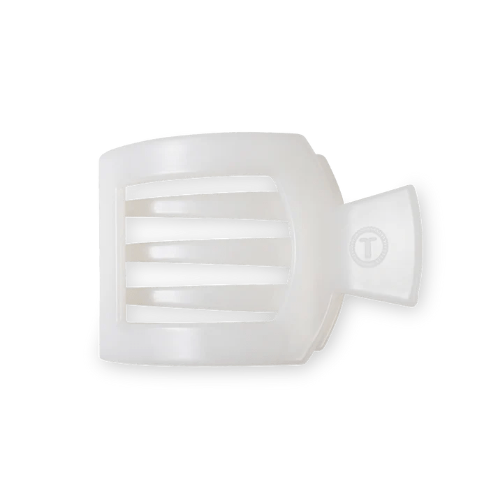 Coconut White Small Flat Square Hair Clip - Anderson Ave boutique