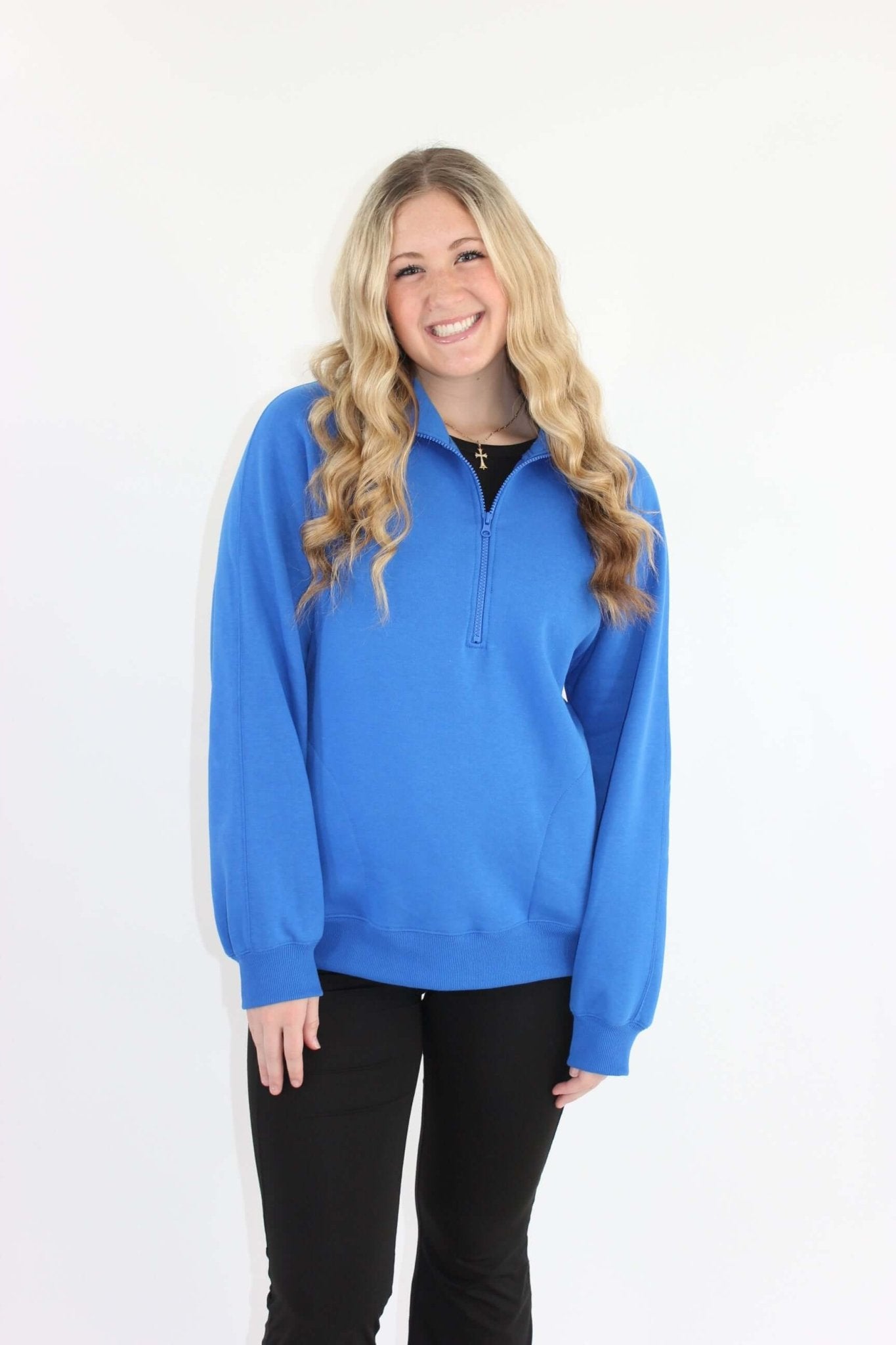 Convince Yourself Half-Zip Pullover - Anderson Ave boutique