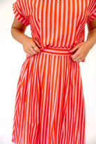 Coral Coast Pink Striped Midi Set - Anderson Ave boutique