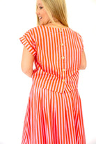 Coral Coast Pink Striped Midi Set - Anderson Ave boutique