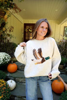 Cozy Mallard Graphic Sweater – Oatmeal - Anderson Ave boutique