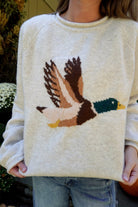 Cozy Mallard Graphic Sweater – Oatmeal - Anderson Ave boutique