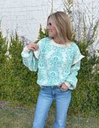 Cozy Mint Sweater - Anderson Ave boutique