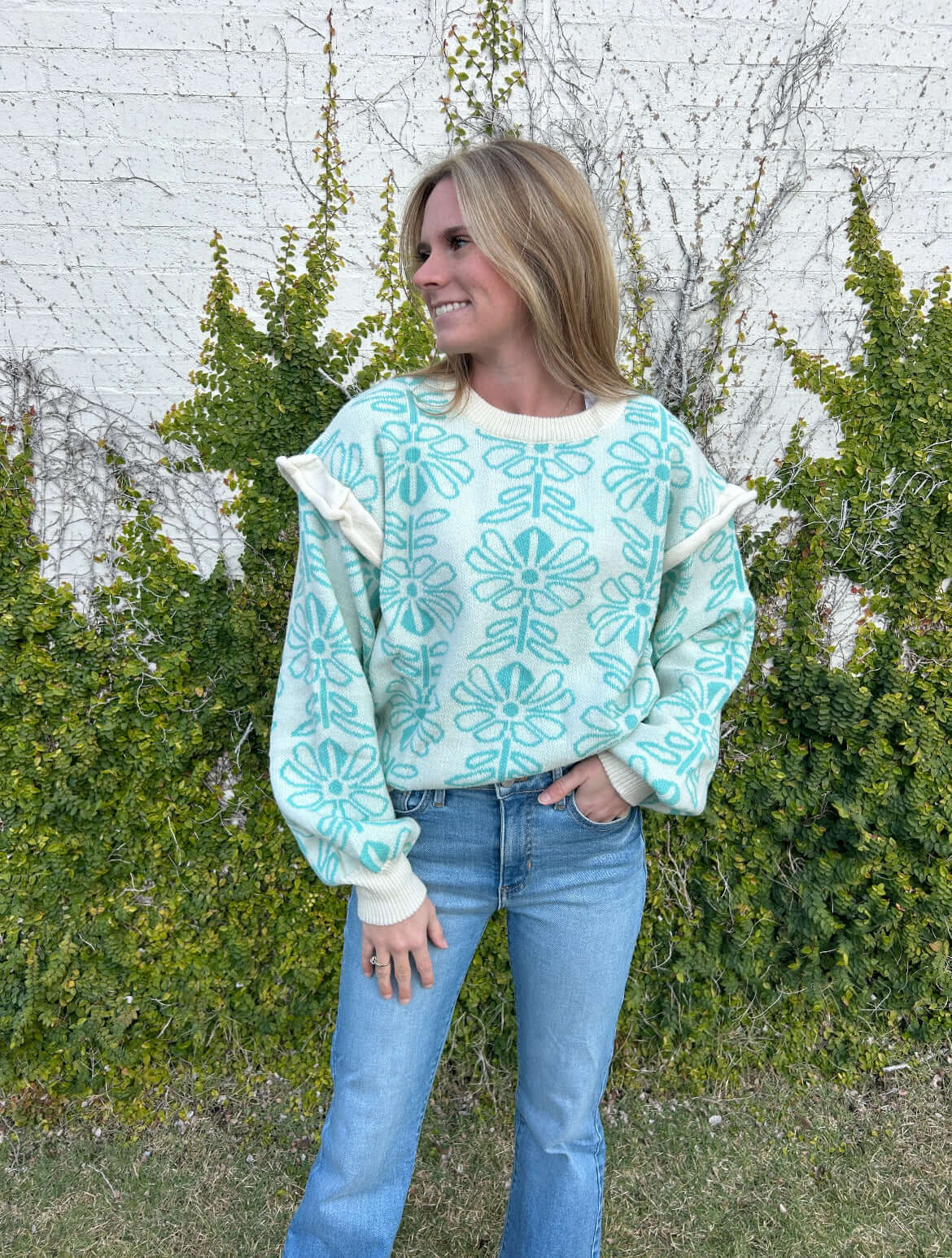 Cozy Mint Sweater - Anderson Ave boutique