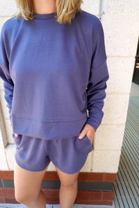 Cozy Scuba Lounge Set - Blue Indigo - Anderson Ave boutique