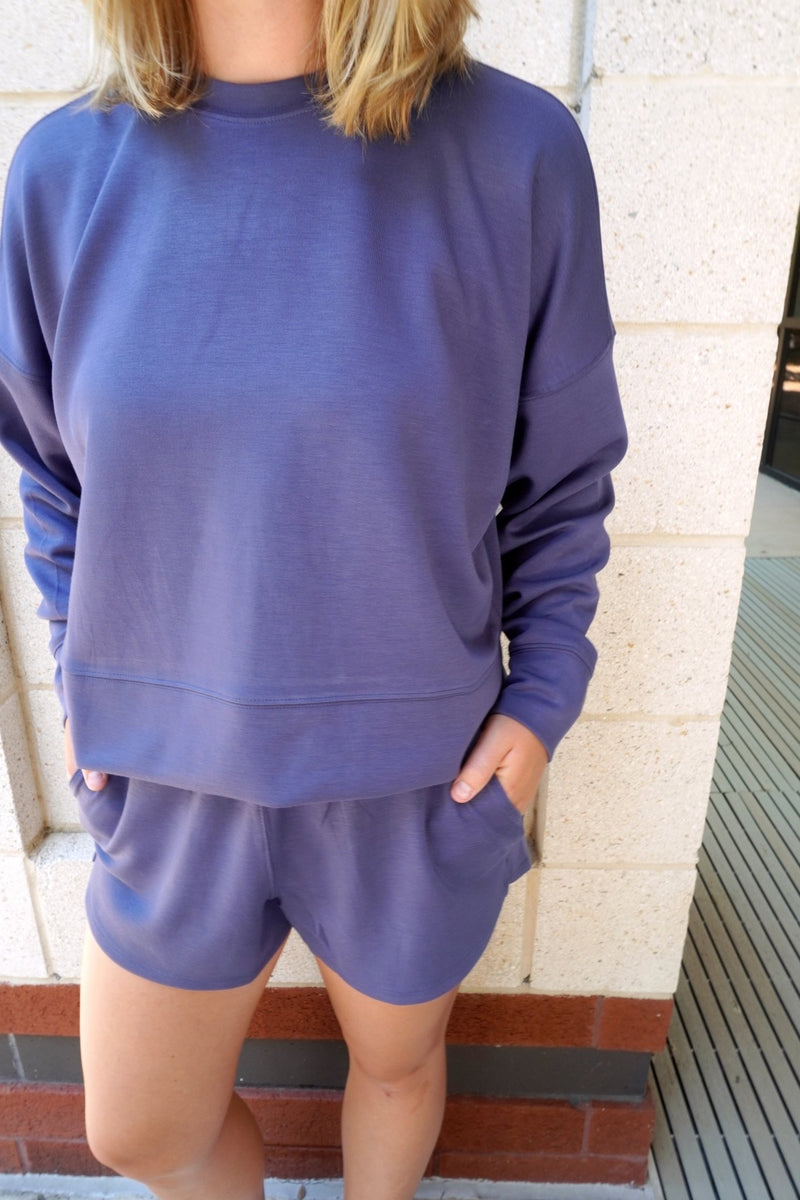 Cozy Scuba Lounge Set - Blue Indigo - Anderson Ave boutique