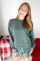 Cozy Scuba Lounge Set – Olive green - Anderson Ave boutique