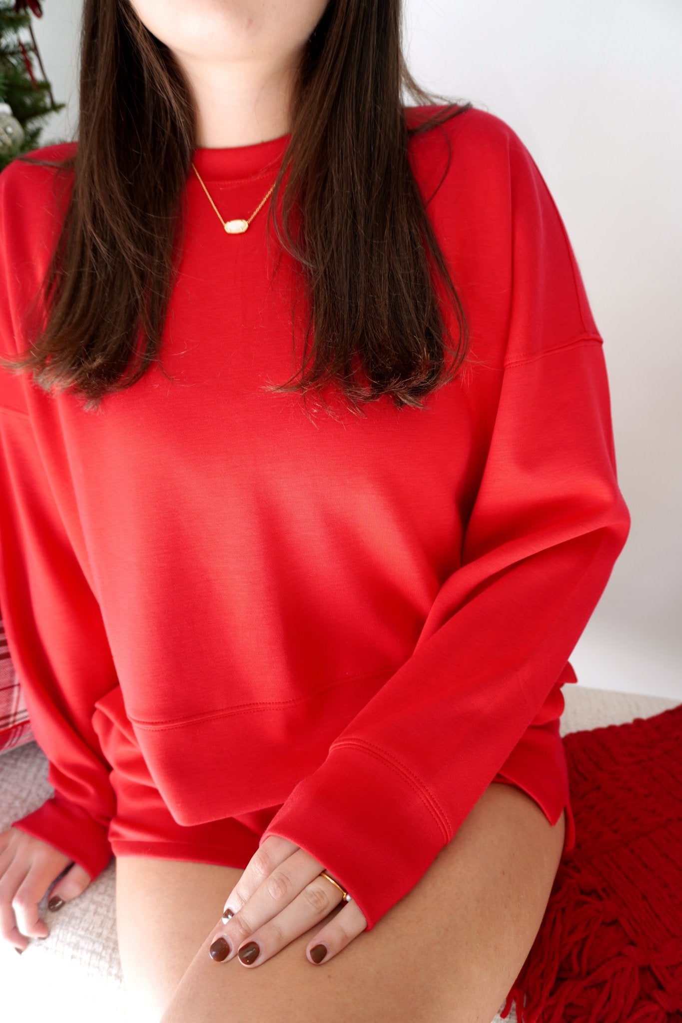 Cozy Scuba Lounge Set – Red - Anderson Ave boutique