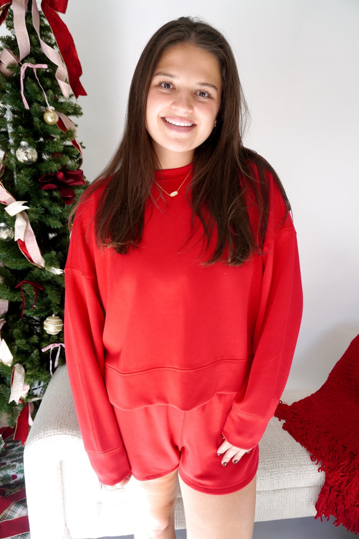 Cozy Scuba Lounge Set – Red - Anderson Ave boutique
