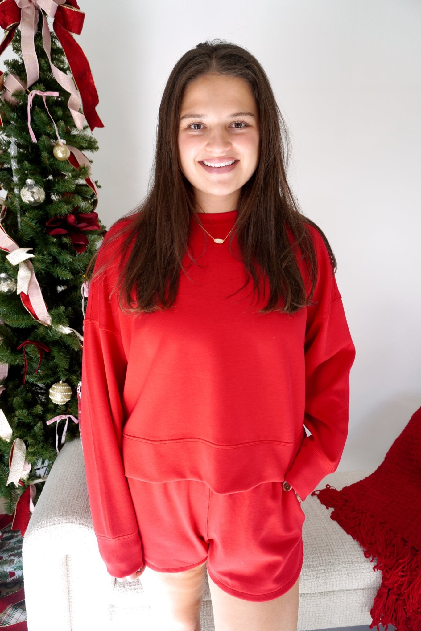 Cozy Scuba Lounge Set – Red - Anderson Ave boutique