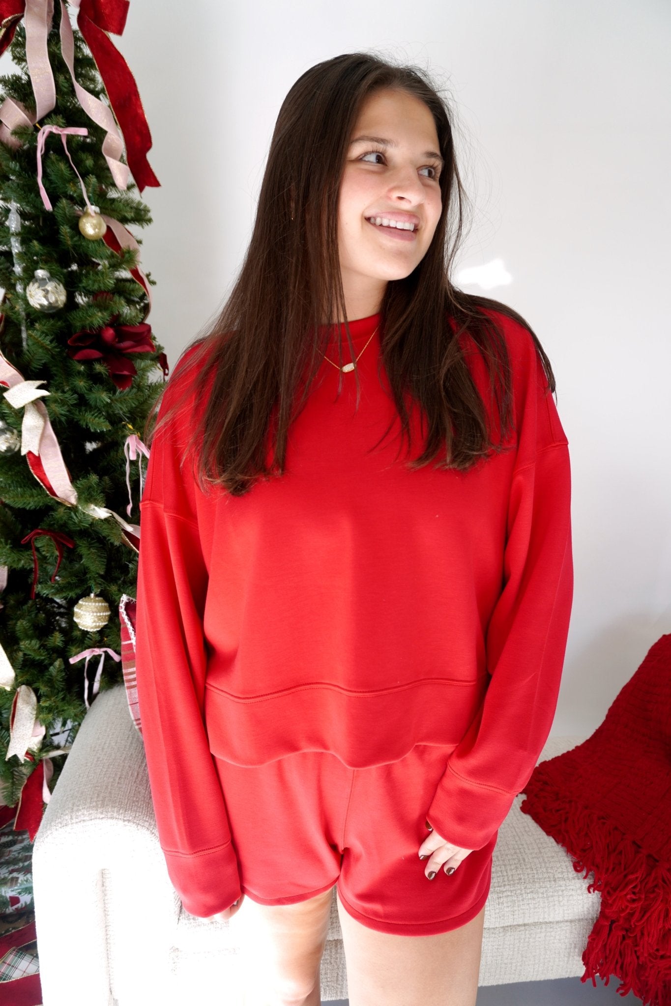 Cozy Scuba Lounge Set – Red - Anderson Ave boutique