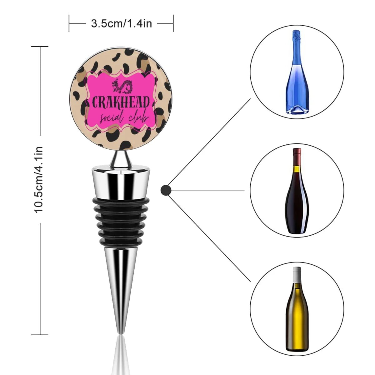 Crakhead Wine Bottle Stopper - Anderson Ave boutique