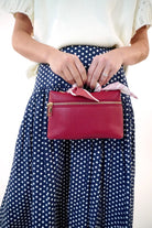 Cranberry Red Pebbled Crossbody Clutch - Anderson Ave boutique