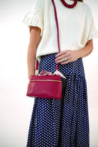 Cranberry Red Pebbled Crossbody Clutch - Anderson Ave boutique