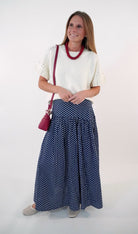 Cream Eyelet Short Sleeve Sweater Top - Anderson Ave boutique