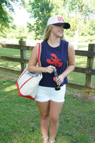 Cream / Red Heavyweight Canvas Boat Tote – Medium Size - Anderson Ave boutique