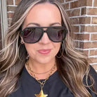Cruz - Unisex Aviator Sunglasses – Polarized Hair - Friendly - Black - Anderson Ave boutique