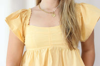 Daisy Ruffle Top - Yellow - Anderson Ave boutique