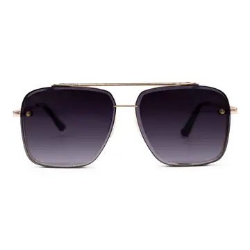 Dallas - Women's Modern Aviator Sunglasses - Black - Anderson Ave boutique