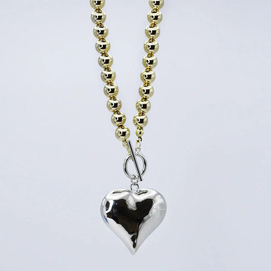 You Speak To My Heart Necklace - Gold and Silver