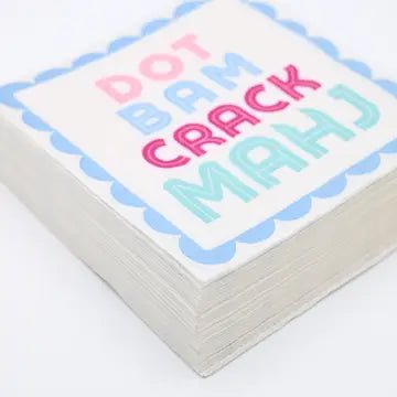 Dot Bam Crack Mahj Cocktail Napkins - Anderson Ave boutique