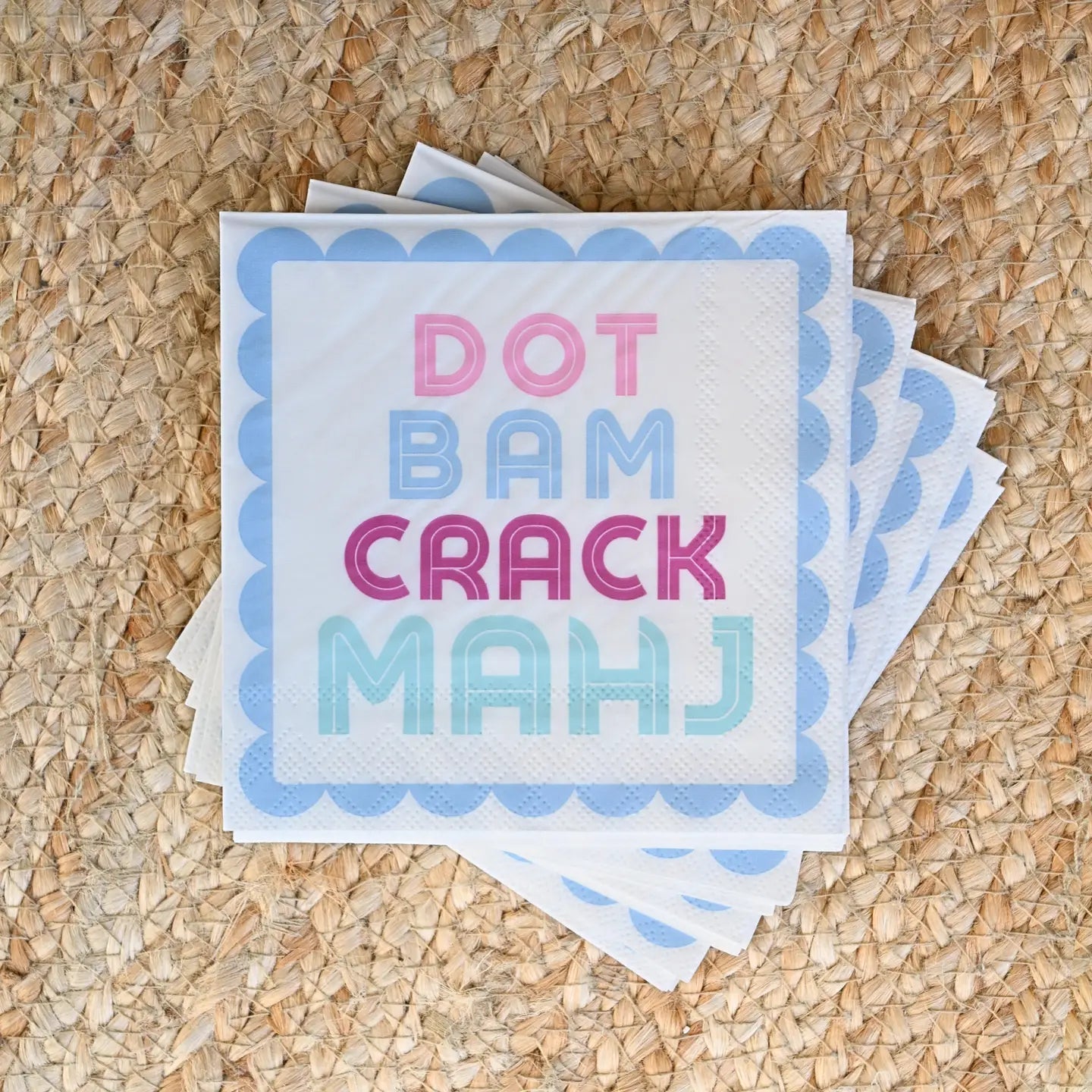 Dot Bam Crack Mahj Cocktail Napkins - Anderson Ave boutique