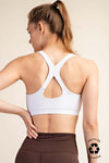 EcoFlex Square - Neck Sports Bra – White - Anderson Ave boutique