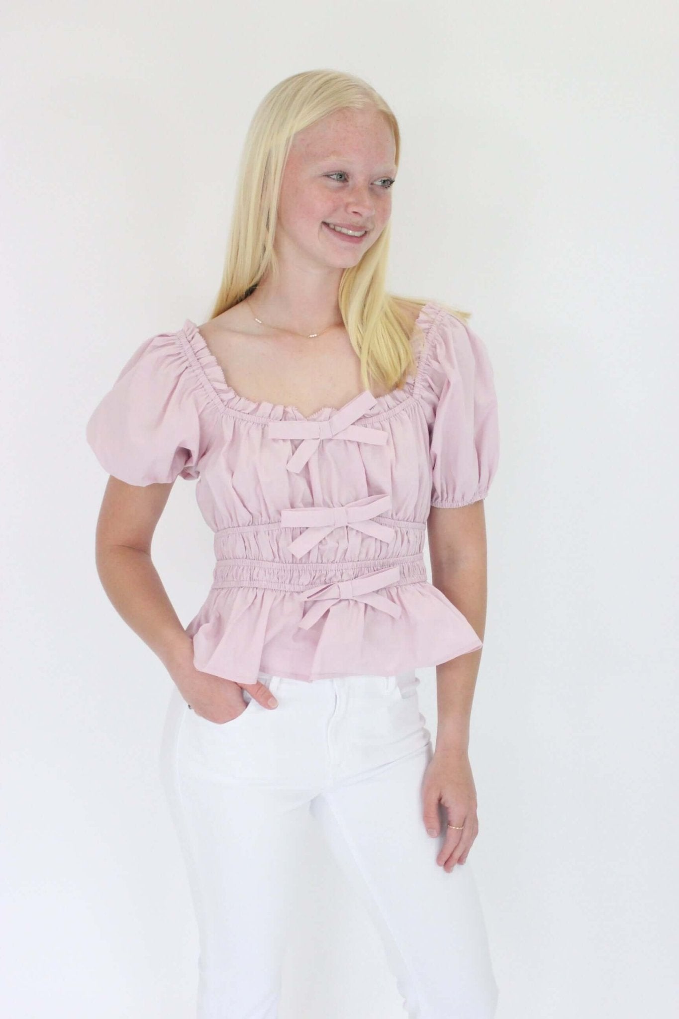 Elegance Peplum Top - Purple - Anderson Ave boutique