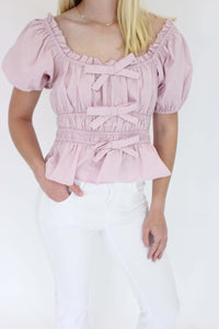 Elegance Peplum Top - Purple - Anderson Ave boutique