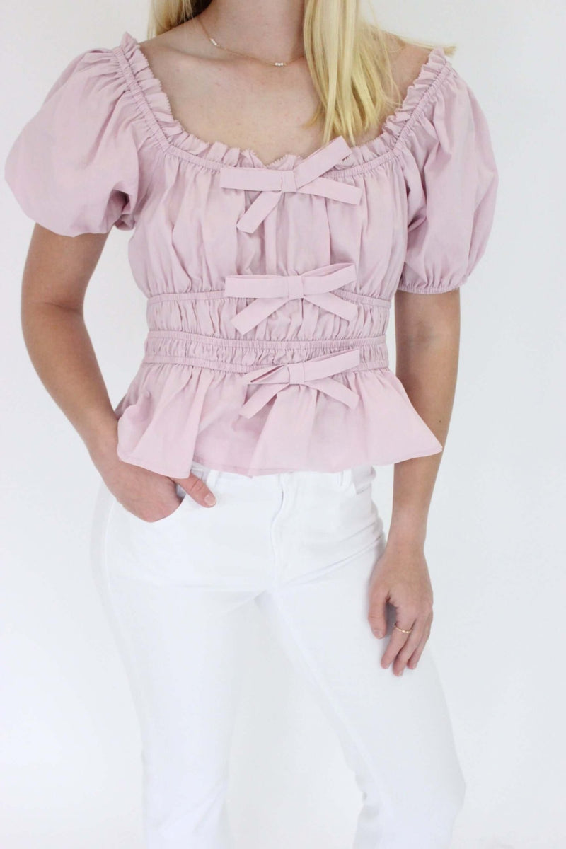 Elegance Peplum Top - Purple - Anderson Ave boutique