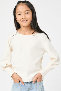 Ella Soft Rib Knit Top - Cream - Anderson Ave boutique