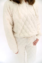 Ellis Cream Quilted Joggers - Anderson Ave boutique