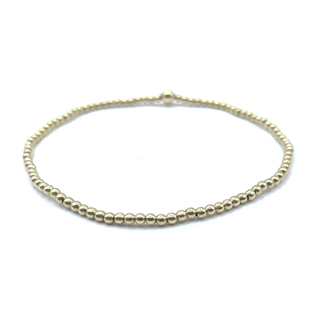 Erin Gray 2 mm Gold Filled Waterproof Karma Bracelet ( with Single 4 mm)