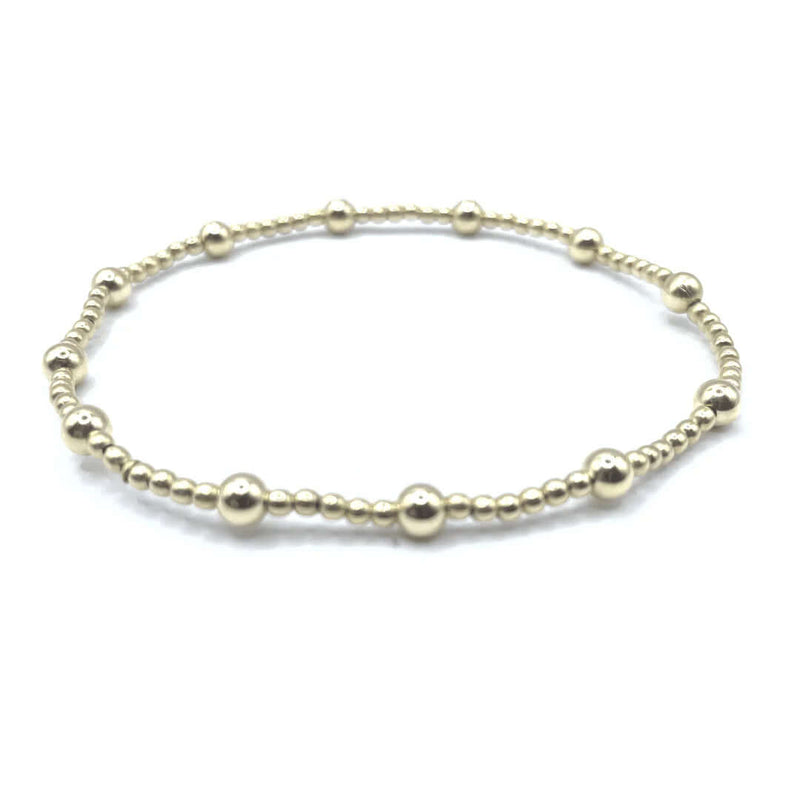 Erin Gray 2mm Gold Filled Waterproof Karma Bracelet ( with twelve 4mm) - Anderson Ave boutique
