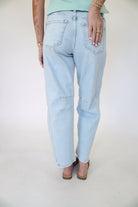 Flying Moneky High Rise Light Wash Barrel Leg Jeans - Anderson Ave boutique