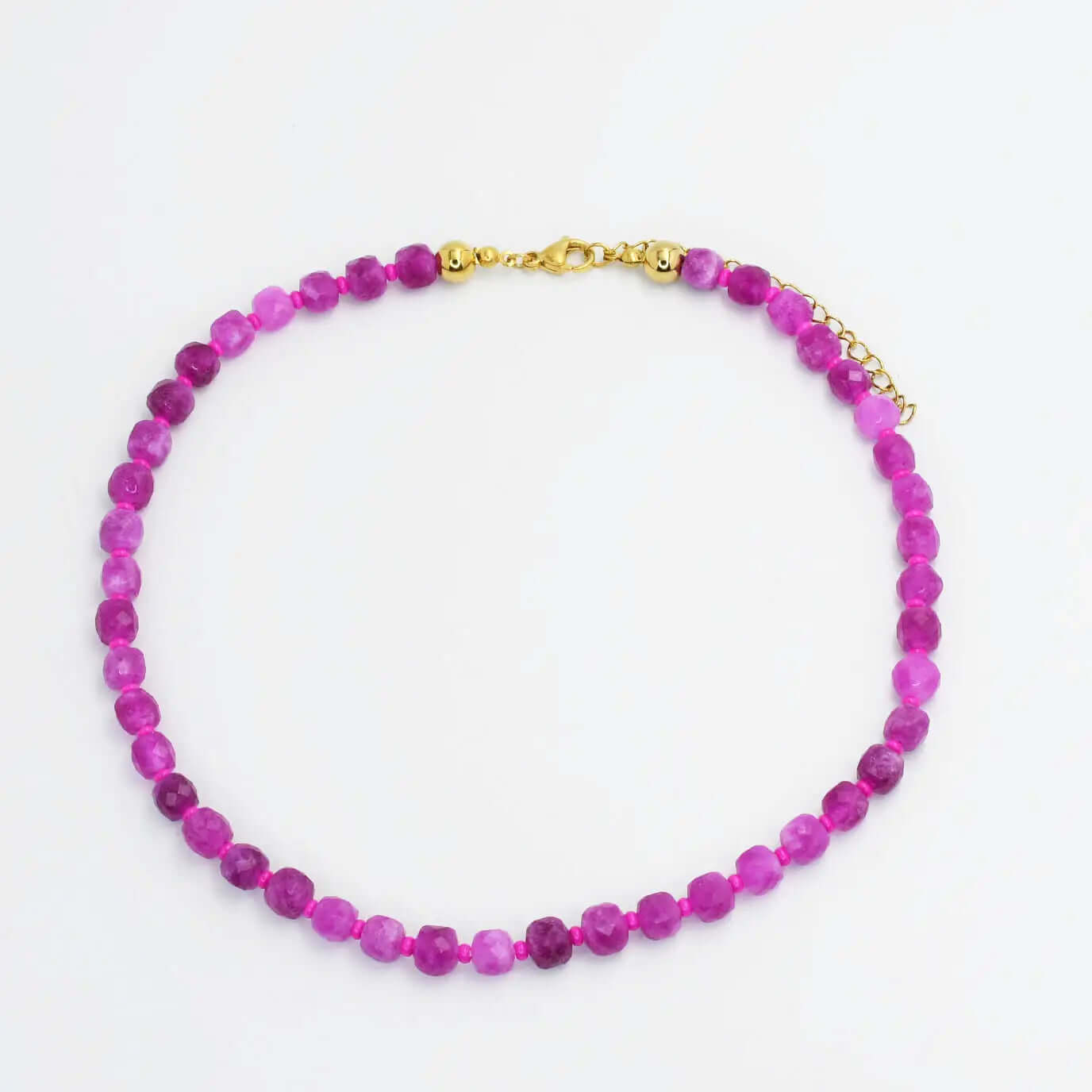 Fuchsia Gemstone Necklace - Anderson Ave boutique