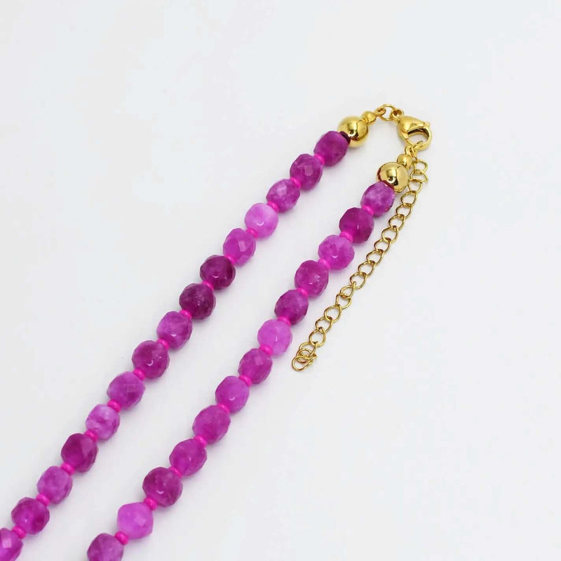 Fuchsia Gemstone Necklace - Anderson Ave boutique