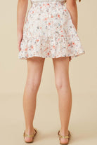 Girls' Floral Ruffle Mini Skirt – Soft Cotton Summer Skirt - Anderson Ave boutique