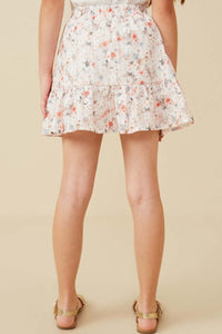 Girls' Floral Ruffle Mini Skirt – Soft Cotton Summer Skirt - Anderson Ave boutique