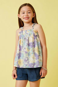 Girls’ Mauve Ruffle Sleeve Ribbed Tank Top - Anderson Ave boutique