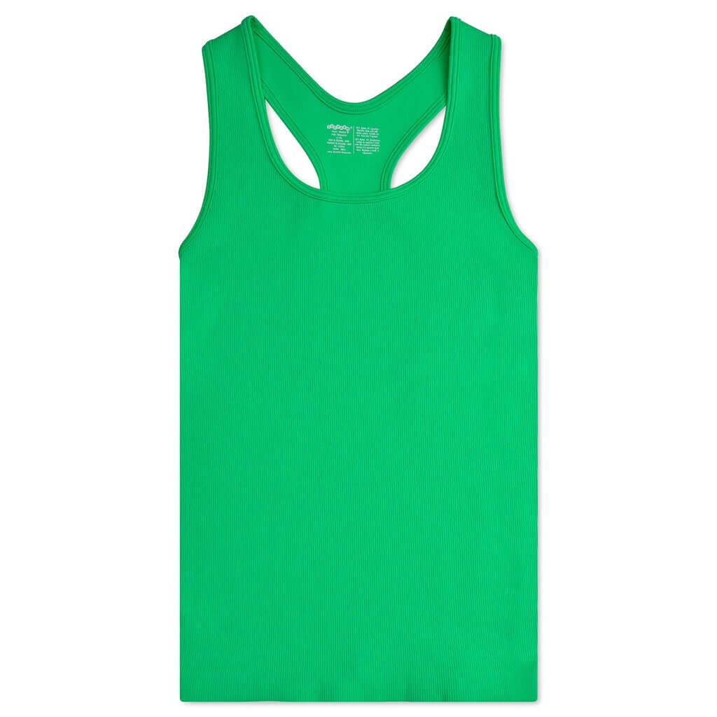 Glam Green Ribbed Racerback Tank Top - Anderson Ave boutique