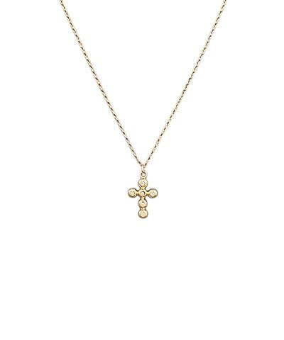 Gold Ball cross Necklace - Anderson Ave boutique