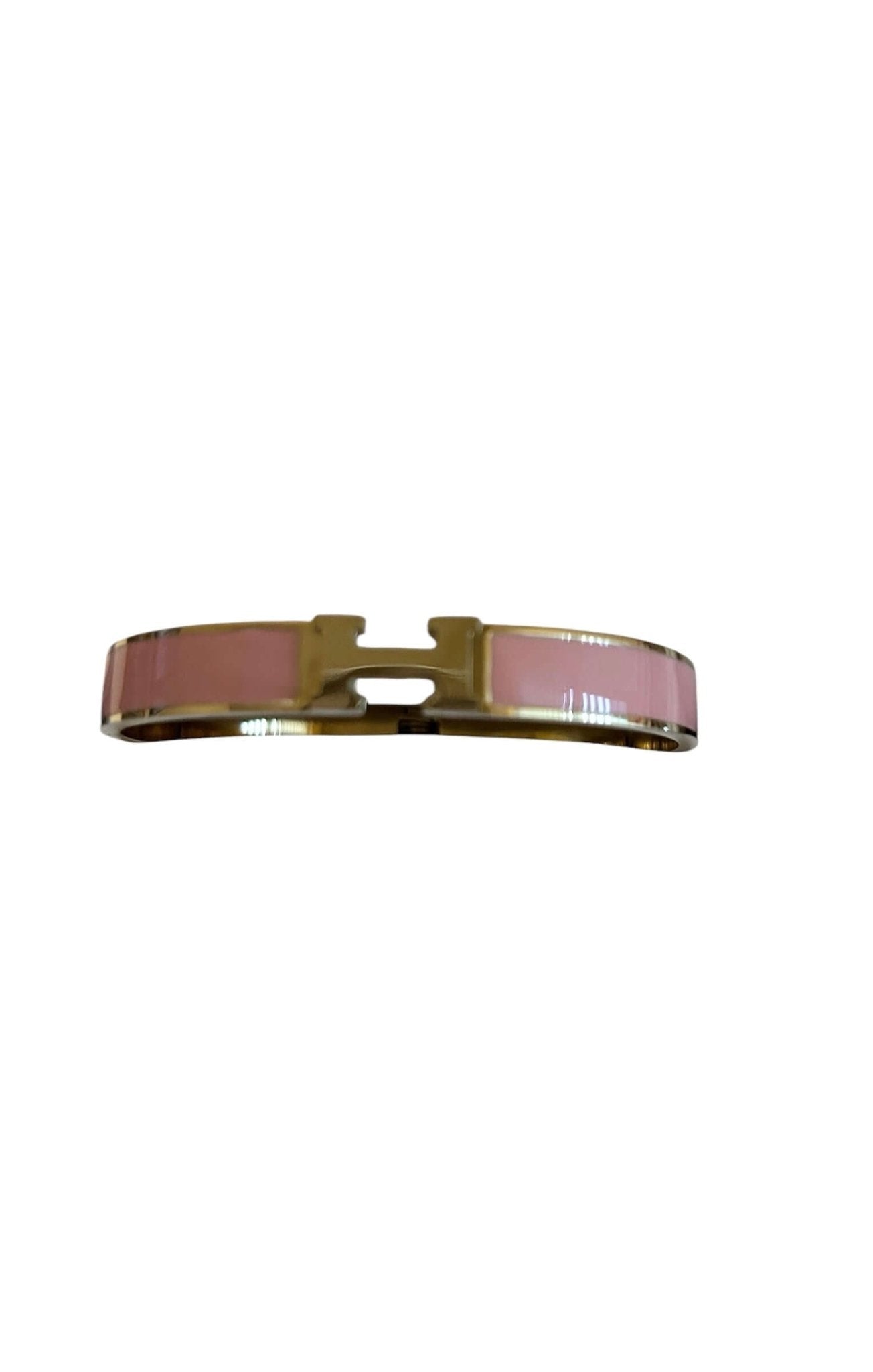 Gold H Bangle Bracelet - Pink - Anderson Ave boutique