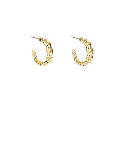 Gold Twisted Hoops 1 1/2" - Anderson Ave boutique