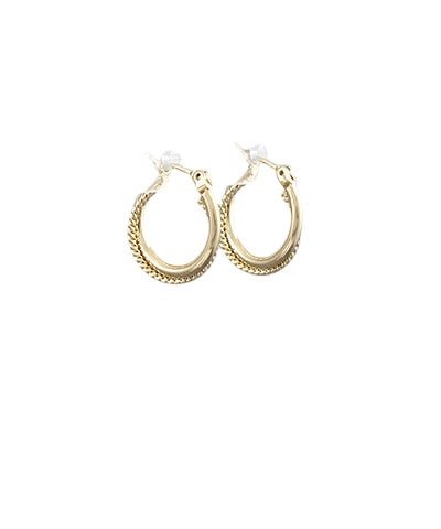 Gold Two Circle twisted Earrings - Anderson Ave boutique